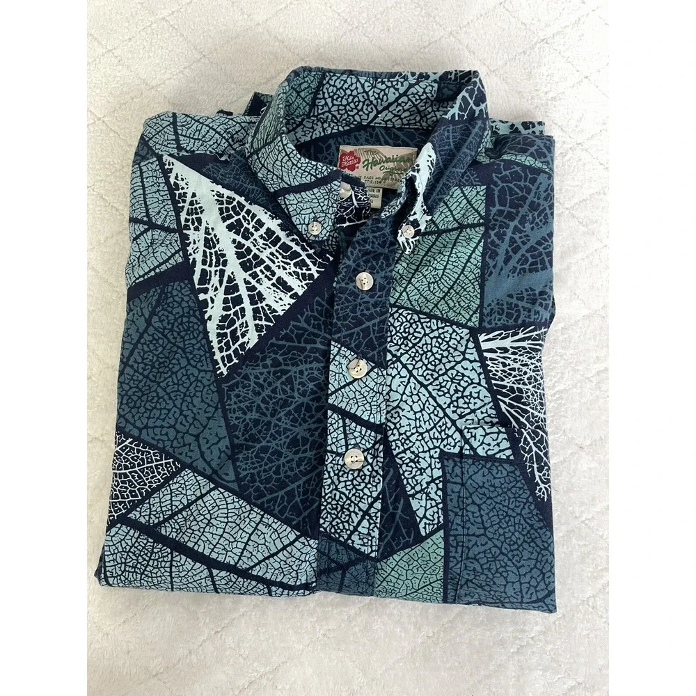 Hilo Hattie Shirt Mens Small multi‎ color buttondown 3 button front hawaii made